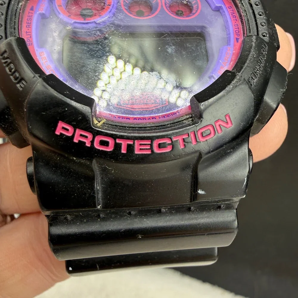 Casio G-Shock GD-120N Watch Black Purple Pink NOT WORKING